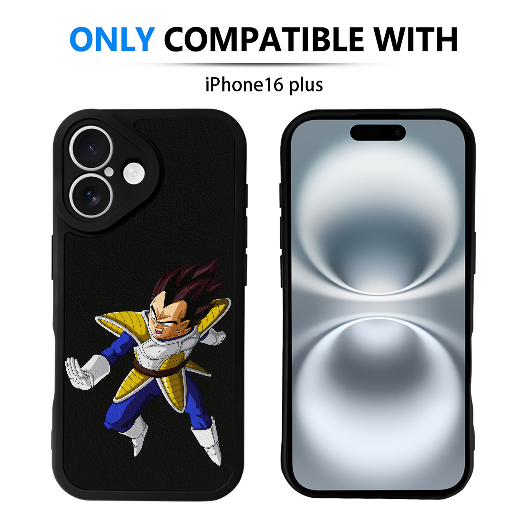 （画像用） ドラゴンボール ベジータ四世（Bejīta Yonsei）DRAGON BALL Vegeta IV 【iPhone 16シリーズ対応】シリコンスマホケース（レザー調） 材質：シリコン